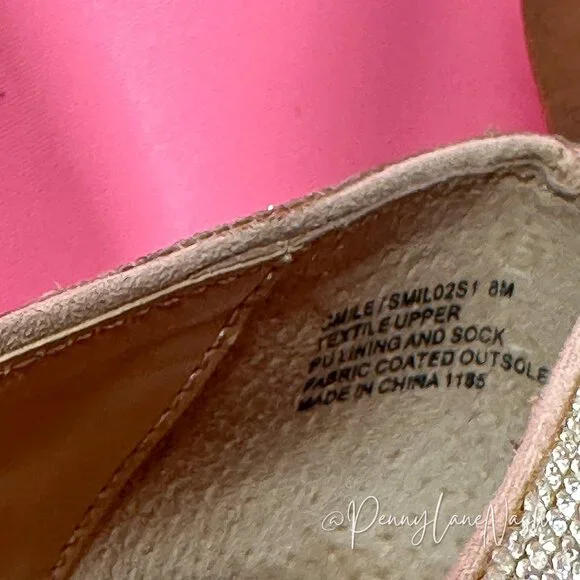 Steve Madden Smile Rhinestone Loafer Flats Silver Size 8M - Picture 14 of 16